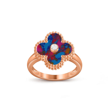 [Luna Brilliance]CLOVER DIAMOND RING ROSE GOLD COLLECTION