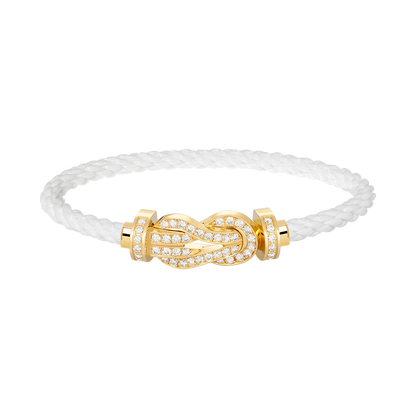 [Luna Brilliance]CHANCE LARGE 8 FIGURE BUCKLE FULLDIAMOND BRACELET GOLD