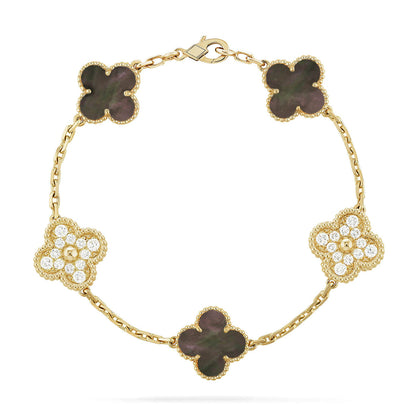 [Luna Brilliance]CLOVER DIAMOND GOLD BRACELET COLLECTION,5 MOTIFS