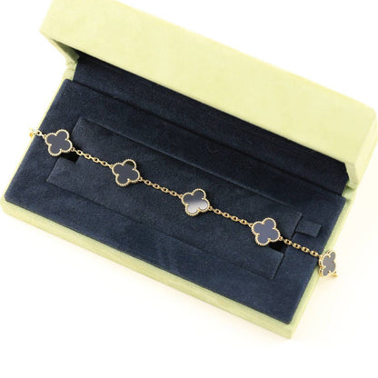 [Luna Brilliance] CLOVER 5 MOTIF ONYXS BRACELET COLLECTION