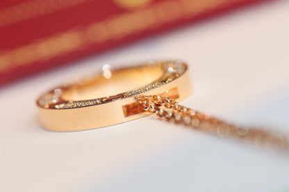 [Luna Brilliance]LOVE NECKLACE ADJUSTABLE ROSE GOLD
