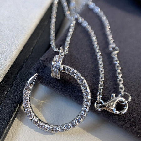 [Luna Brilliance]JUSTE NECKLACE SILVER DIAMONDS