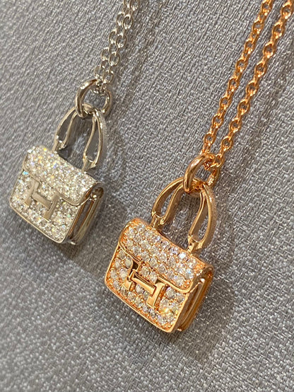 [Luna Brilliance]CONSTANCE PEDANT DIAMOND NECKLACE