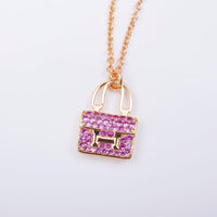 [Luna Brilliance]CONSTANCE PEDANT PURPLE DIAMOND NECKLACE