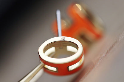 [Luna Brilliance]MINI POP H EARRINGS ORANGE