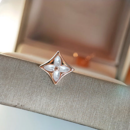 [Luna Brilliance]STAR MOP PINK GOLD EARRINGS