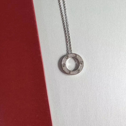 [Luna Brilliance]LOVE NECKLACE ADJUSTABLE SILVER