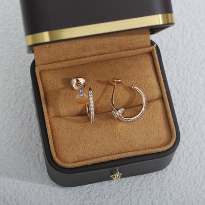 [Luna Brilliance]JUSTE EARRINGS 12.75MM PINK GOLD DIAMOND