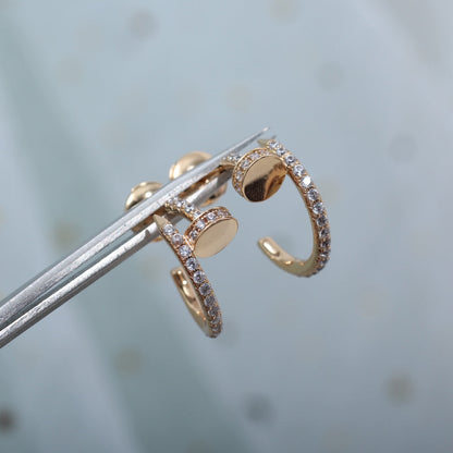 [Luna Brilliance]JUSTE EARRINGS 12.75MM PINK GOLD DIAMOND
