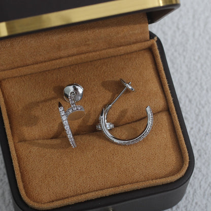 [Luna Brilliance]JUSTE EARRINGS 12.75MM SILVER DIAMOND