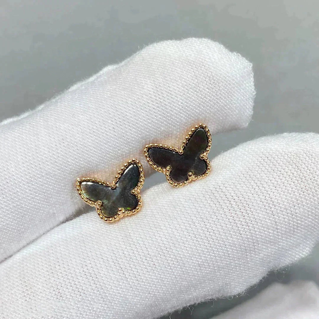 [Luna Brilliance]BUTTERFLY DARK MOP  EARRINGS