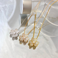 [Luna Brilliance]FLOWER DIAMOND NECKLACE