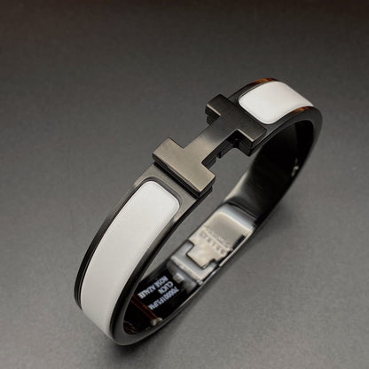 [Luna Brilliance]H BRACELET 12MM BLACK WHITE CERAMIC