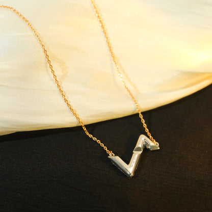 [Luna Brilliance]VOLT SILVER DIAMOND PEDANT NECKLACE
