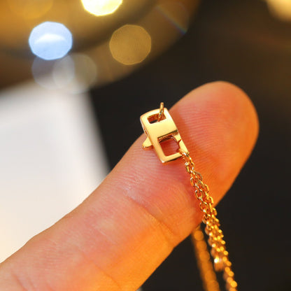 [Luna Brilliance]STAR AND SUN DIAMOND PINK GOLD NECKLACE