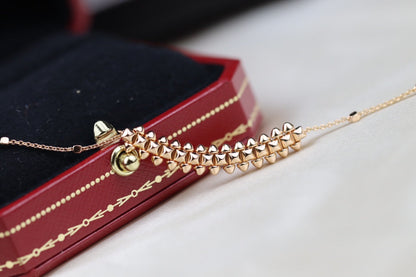 [Luna Brilliance]CLASH PINK GOLD NECKLACE