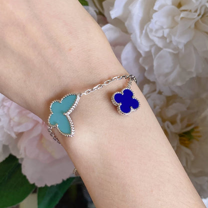 [Luna Brilliance]LUCKY SPRING SILVER BRACELET 4 MOTIF