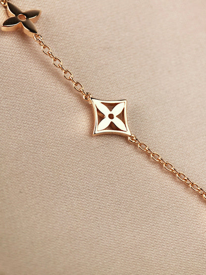 [Luna Brilliance]STAR AND SUN 7 MOTIFS GOLD BRACELET