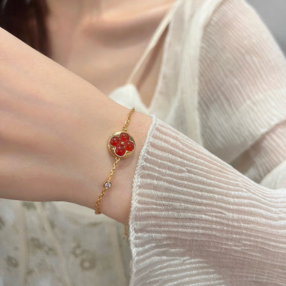 [Luna Brilliance]SUN PEDANT CARNELIAN BRACELET