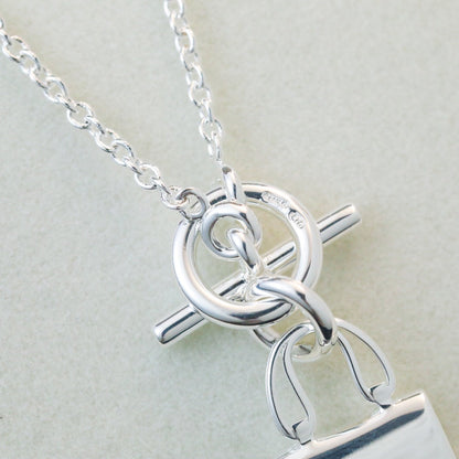 [Luna Brilliance]POP H PEDANT SILVER NECKLACE