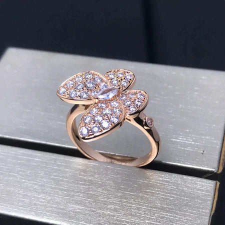 [Luna Brilliance]BUTTERFLY PINK GOLD DIAMOND RING