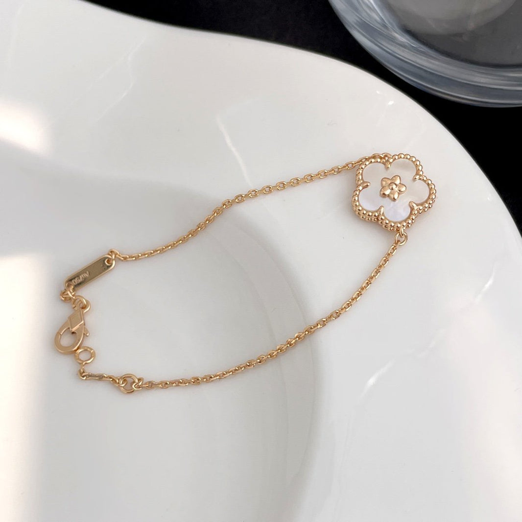[Luna Brilliance]LUCKY SPRING ROSE GOLD MOP BRACELET