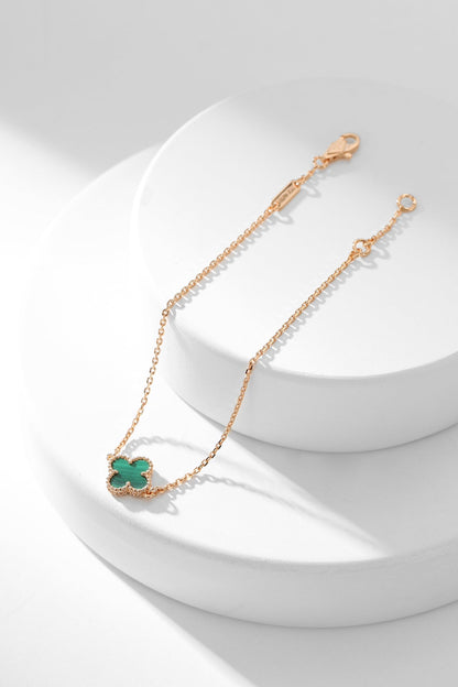 [Luna Brilliance]CLOVER BRACELET MALACHITE 1 MOTIF