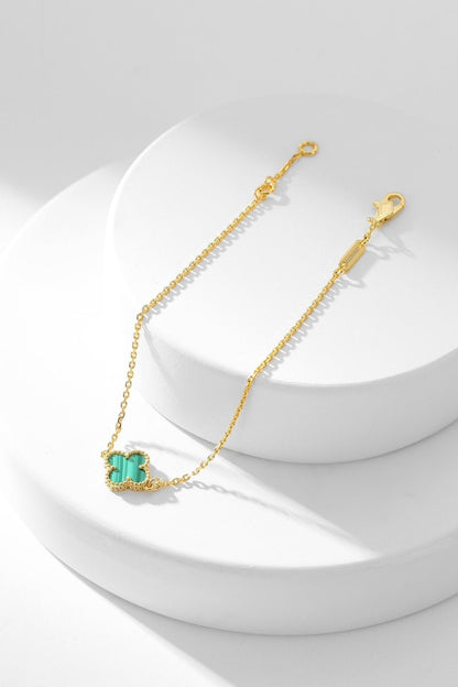 [Luna Brilliance]CLOVER BRACELET MALACHITE 1 MOTIF