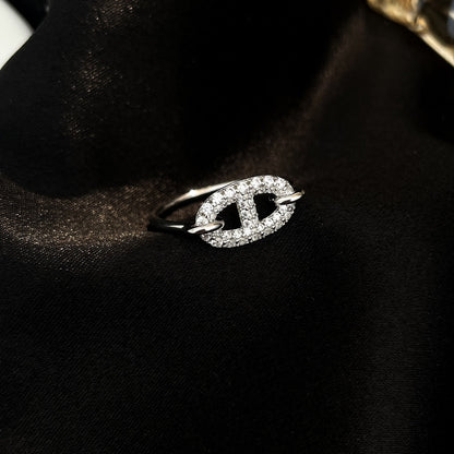 [Luna Brilliance]RONDE SMALL SILVER DIAMOND RING