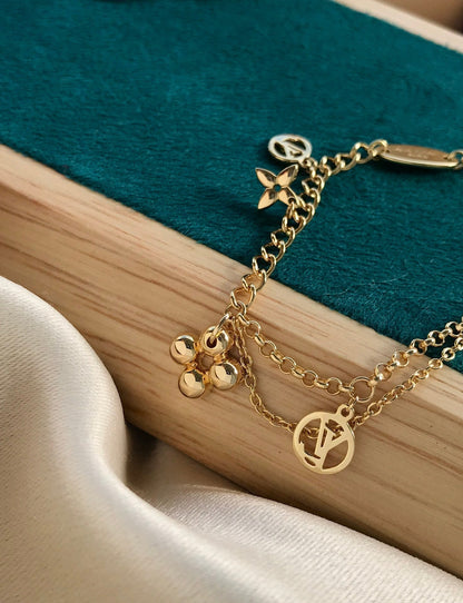 [Luna Brilliance]BLOOMING PINK GOLD MOP BRACELET
