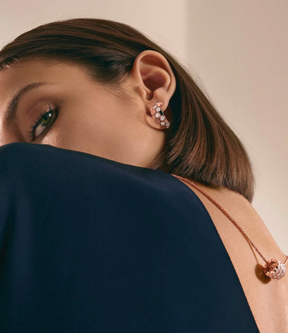 [Luna Brilliance]BEE LOVE DIAMOND HOOP EARRINGS