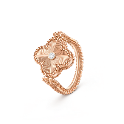 [Luna Brilliance]CLOVER RIVERSIBLE RING ROSE GOLD COLLECTION