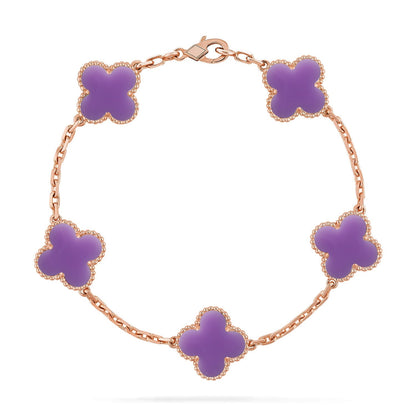 [Luna Brilliance]CLOVER ROSE GOLD BRACELET COLLECTION,5 MOTIFS