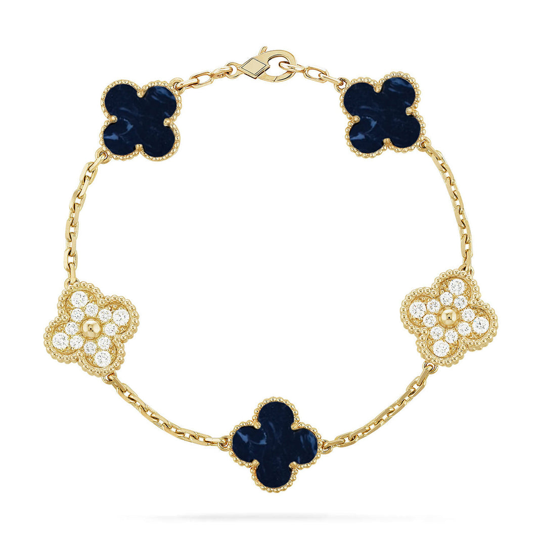 [Luna Brilliance]CLOVER 5 MOTIF PIETERSITE BRACELET COLLECTION