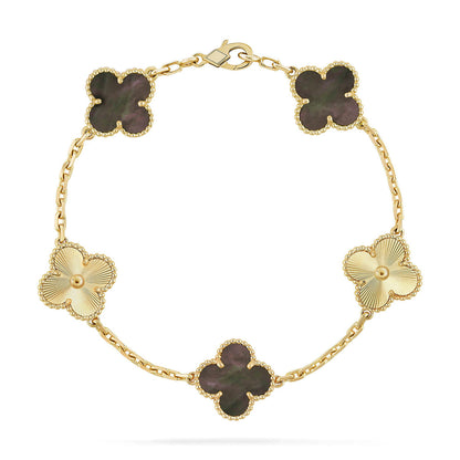 [Luna Brilliance]CLOVER 5 MOTIF GRAY MOP BRACELET COLLECTION