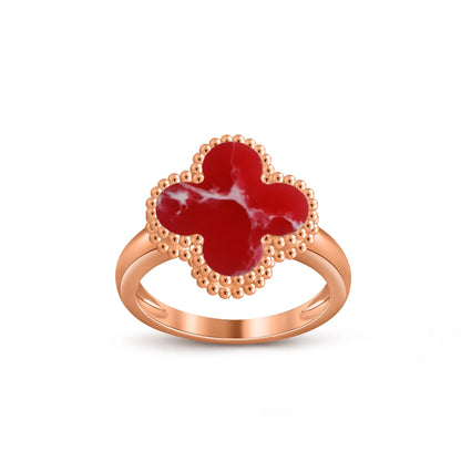 [Luna Brilliance]CLOVER RING ROSE GOLD COLLECTION