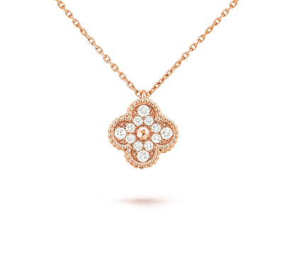 [Luna Brilliance]CLOVER MINI 9.5MM CARNELIANS NECKLACE COLLECTION