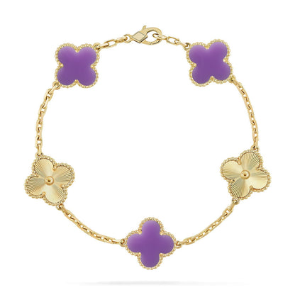 [Luna Brilliance]CLOVER LASER GOLD BRACELET COLLECTION,5 MOTIFS