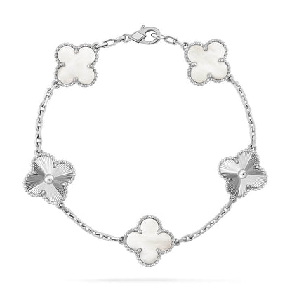 [Luna Brilliance]CLOVER LASER SILVER BRACELET COLLECTION,5 MOTIFS