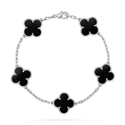 [Luna Brilliance] CLOVER 5 MOTIF ONYXS BRACELET COLLECTION