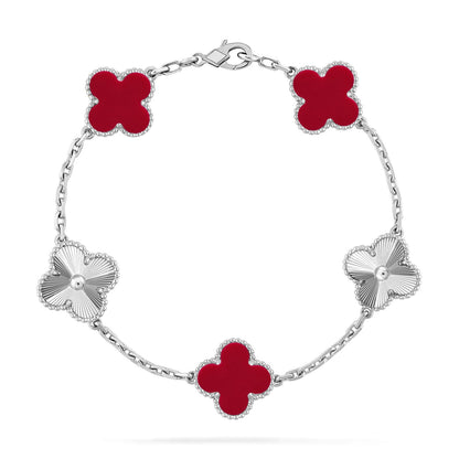 [Luna Brilliance]CLOVER DIAMOND SILVER BRACELET COLLECTION,5 MOTIFS
