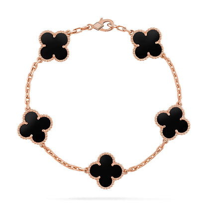 [Luna Brilliance]CLOVER ROSE GOLD BRACELET COLLECTION,5 MOTIFS