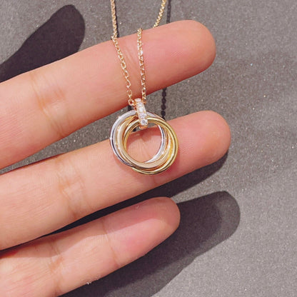 [Luna Brilliance]TRINITY NECKLACE GOLD  DIAMONDS