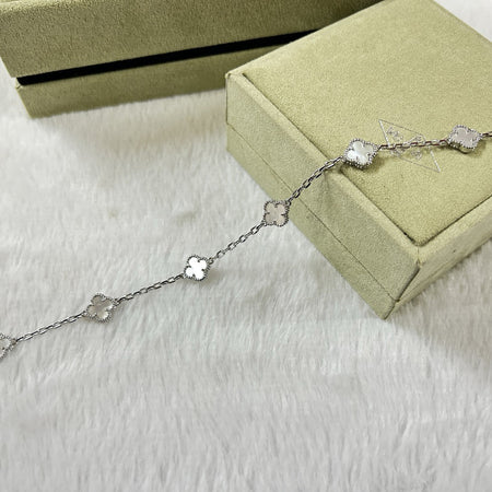 [Luna Brilliance]CLOVER 6 MOTIF WHITE MOP BRACELET