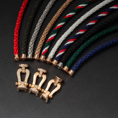 [Luna Brilliance]FORCE LARGE HORSESHOE FULL DIAMOND BRACELET GOLD