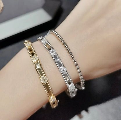 [Luna Brilliance]CLOVER BRACELET 4MM DIAMONDS