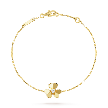 [Luna Brilliance]FRIVOLE GOLD FLOWER PINK MALACHITE BRACELET