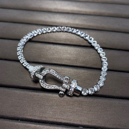 [Luna Brilliance]FORCE  HORSESHOE  DIAMOND TENNIS BRACELET