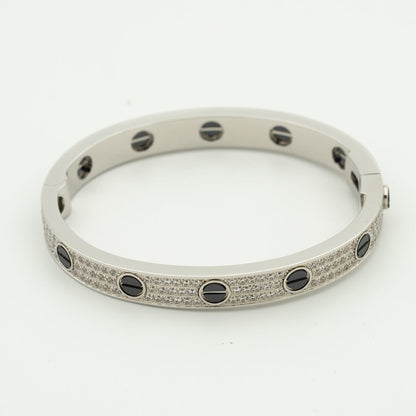 [Luna Brilliance]LOVE BRACELET 6.1MM DIAMOND-PAVED CERAMIC