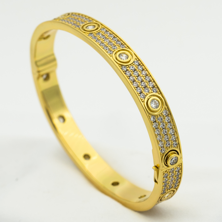 [Luna Brilliance]LOVE BRACELET 6.1MM DIAMOND-PAVED 10 BIG DIAMONDS